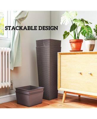 32 Inch Set of 2 Tall Planters for Outdoor Plants,