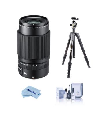 FUJINON GF 120mm F/4 R LM OIS WR Macro Lens for GFX Medium Format System - Bundle with Vanguard VEO 2 235CB 5-Section Carbon Fiber Tripod