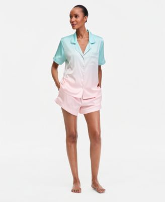 Women's Stretch Satin Short-Sleeve Pajama Set