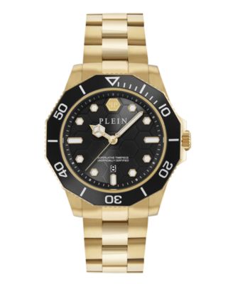 Men's Aquastorm IP Yellow Gold Stainless Steel Bracelet Watch, 44mm