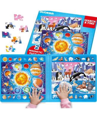 Magnetic Puzzles for Toddlers 3-5 – Search and Find 2 Pack, 60 Pieces Each