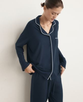 Women's Two-Piece Piping Detail Pajamas