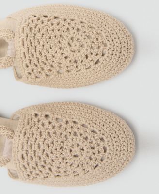 Women's Crochet Lace-Up Sandals