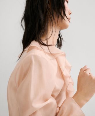 Women's Ruffled Lyocell Blouse