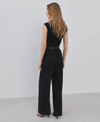 Women's Contrast-Bodice Long Jumpsuit