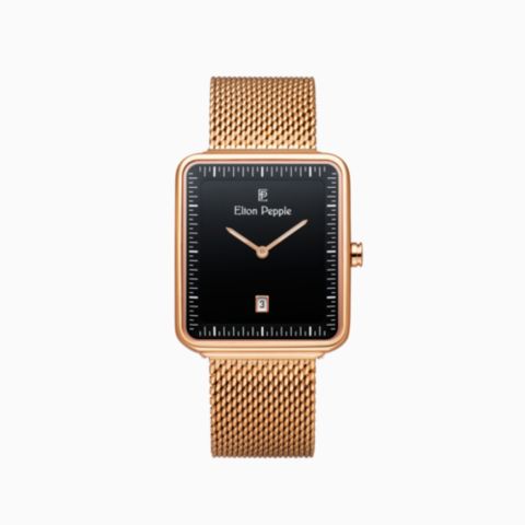 Elton Pepple Men's Modern North, 38mm, цвет: Чёрный / Розовое золото