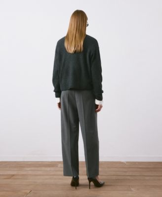 Women's Straight-Fit Pleated Pants