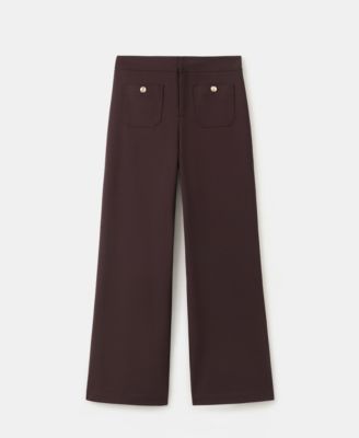 Women's Jewel Buttons Straight Pants