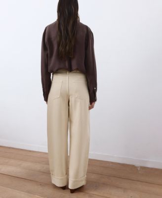 Women's Cuffed Hem Balloon Jeans