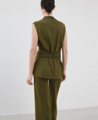 Women's Belt Knit Waistcoat