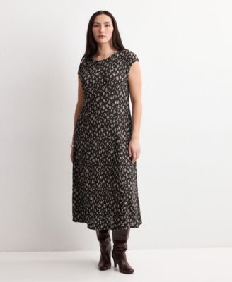Women's Floral-Print Midi-Dress