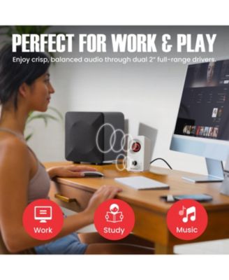 2.0 Stereo Bluetooth 5.3 Dual Driver Desktop PC Speakers