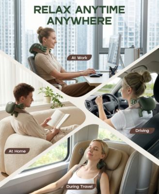 Cordless Neck and Shoulder Massager with Heat and Kneading 3 Massage Modes Deep Tissue Massage Pillow