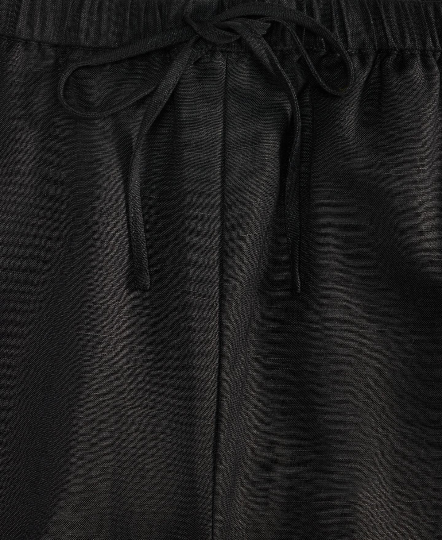 Женские брюки On 34th Linen-Blend Drawstring, цвет: Глубокий чёрный — фото 4