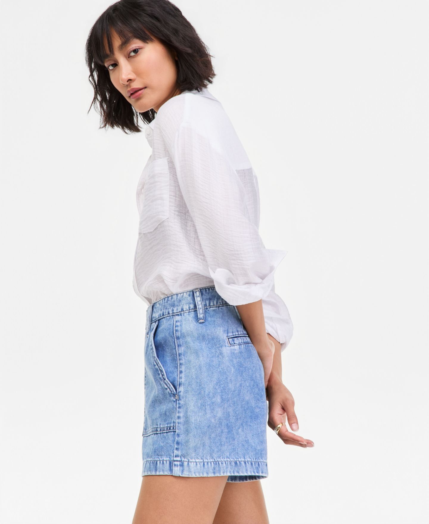 Женские шорты On 34th 4" Denim Utility, цвет: Варёный — фото 6