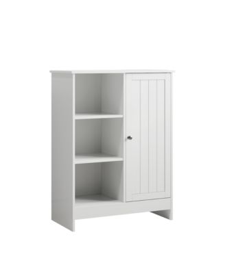 Bathroom Cabinet - Freestanding Storage Cabinet with 1 Cabinet, 3 Open Compartments for Bathroom, Living Room