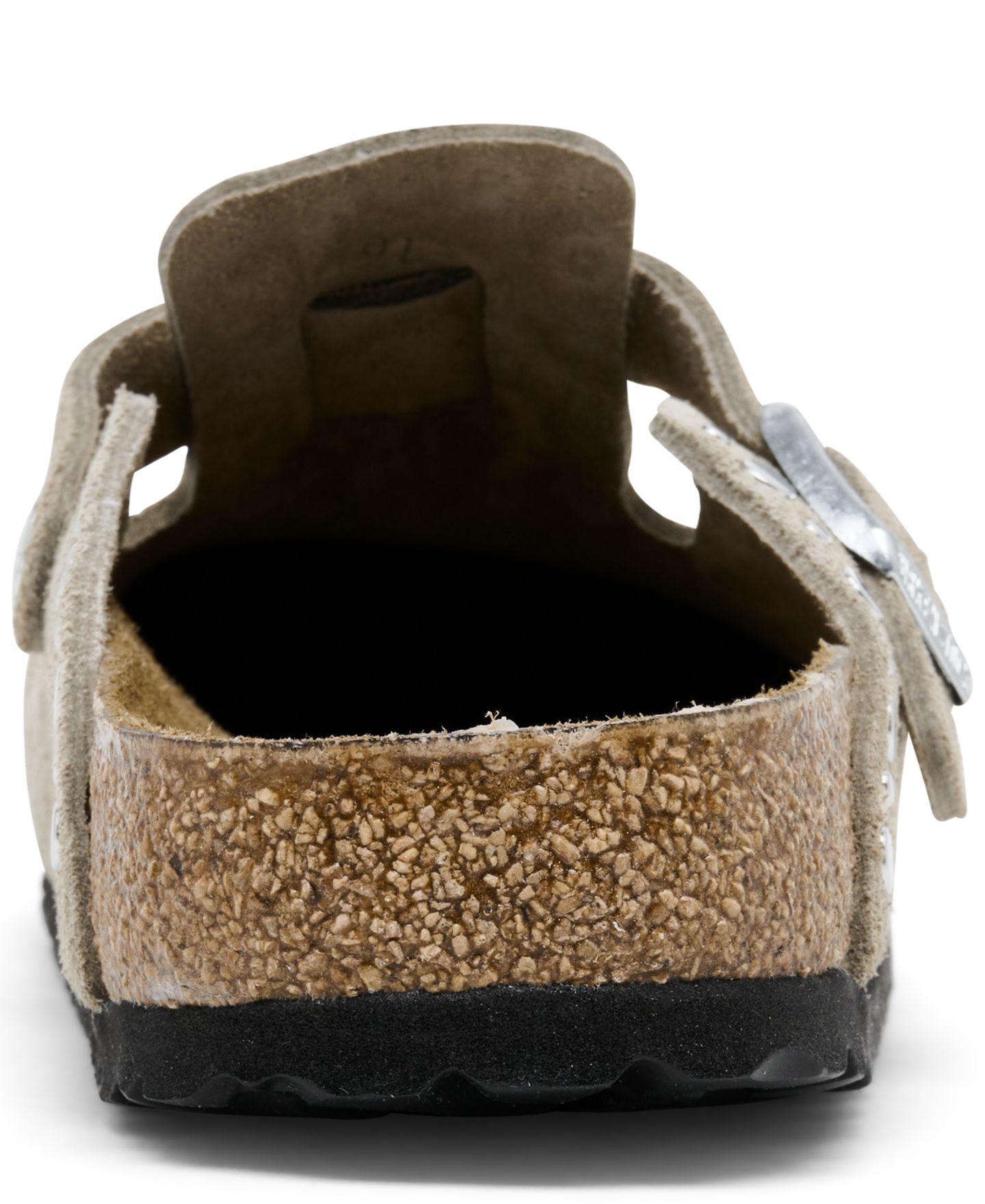Женские сабо Birkenstock Boston Rivets Suede Leather, цвет: Серо-коричневый — фото 4