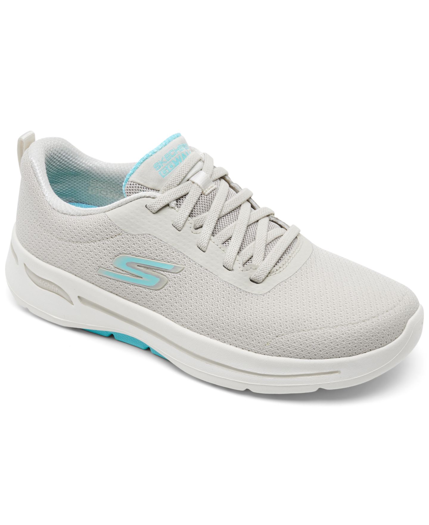 Женские кроссовки Skechers GO Walk Arch Fit - Elinda Bungee Walking, цвет: Натуральный — фото 1