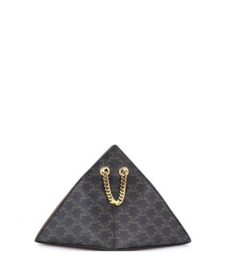 Pyramid Chain Shoulder Bag Triomphe Coated Canvas