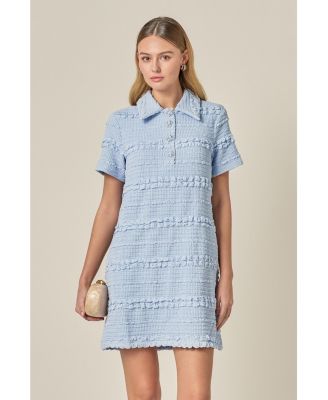 Women's Stretched Embo Textured Mini Dress