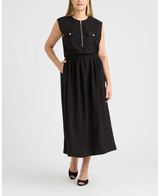 Women's Color Block Zip Front Dress