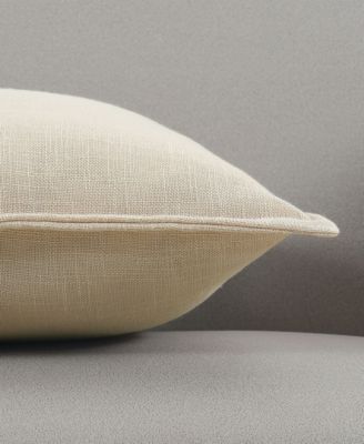 Faux Linen Plush 2-Pack Decorative Pillow Set, 20" x 20"