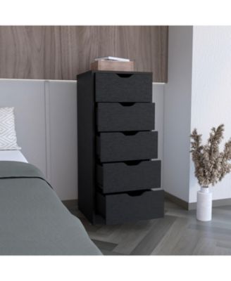 Modern 6 Drawer Dresser Engineered Wood Cabinet Handle Free for Bedroom Living Room Closet