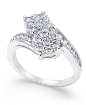 image of Diamond Bypass Ring (1 ct. t.w.) in 14k White Gold