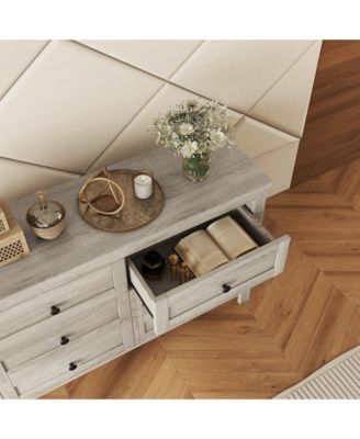 6 Drawer Transitional Dresser Organizer Cabinet for Nursery Home Furniture With Spacious Drawers Easy Assembly Dura