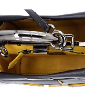 Mini FF Logo Peekaboo Bag Leather with Applique