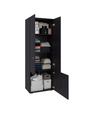 Soham Armoire Extension Duo for Bedroom with 3 Doors 5 Shelves Spacious Storage Organizer