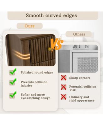 Modern 3 Drawer Dresser Finish Sturdy Construction for Bedroom Living Room Storage