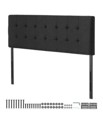 Queen Size Adjustable Height Diamond Tufted Headboard 62.2W x 42.72-54.53H x 2.76D inch