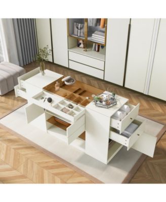 6 Drawer Contemporary Dresser Rolling Cabinet for Bedroom Home Furniture With Spacious Drawers Easy Assembly Durab