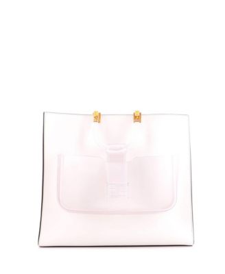 Large Sunshine Pocket Shopper Tote Leather with PVC