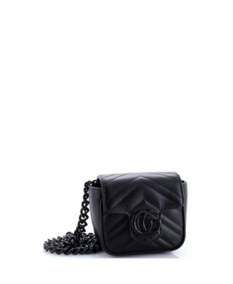 Mini GG Marmont Flap Belt Bag Matelasse Leather