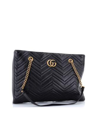 Medium GG Marmont Zip Tote Matelasse Leather