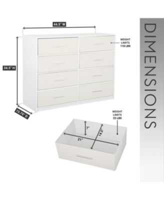 Modern 4 Drawer Dresser MDF Cabinet with Wheels for Bedroom Living Room Entryway