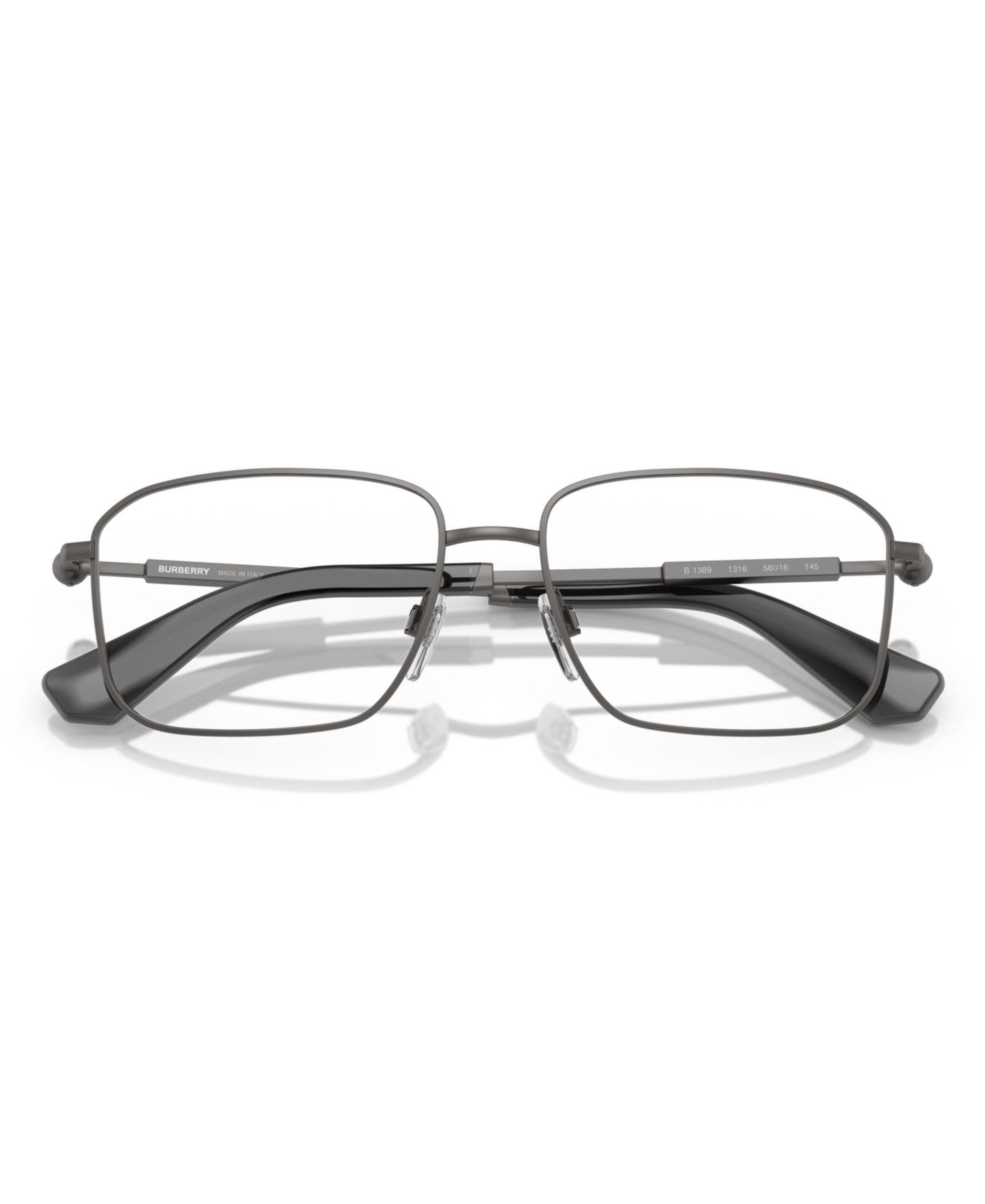 Мужские очки Burberry Man Rectangle Metal BE1389 Eyeglasses, цвет: Серый — фото 4