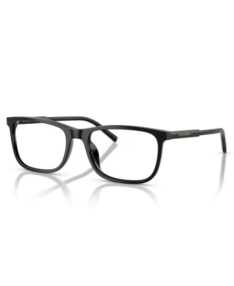 Мужские очки Dolce&Gabbana Man Rectangle Plastic DG3427 Eyeglasses, цвет: Чёрный