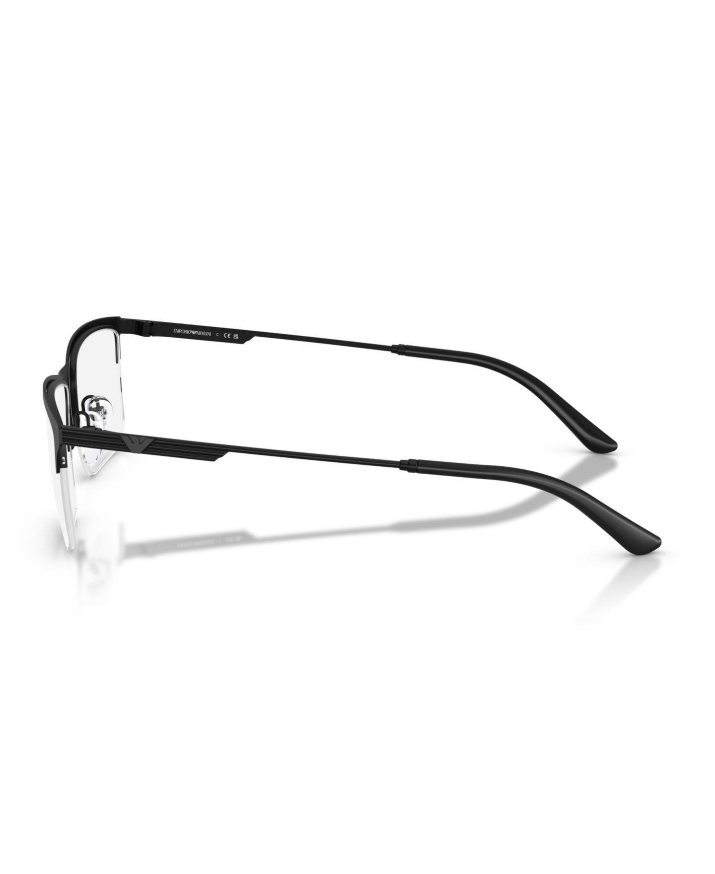 Мужские очки Emporio Armani Man Rectangle Metal EA1177 Eyeglasses, цвет: Матовый чёрный — фото 3