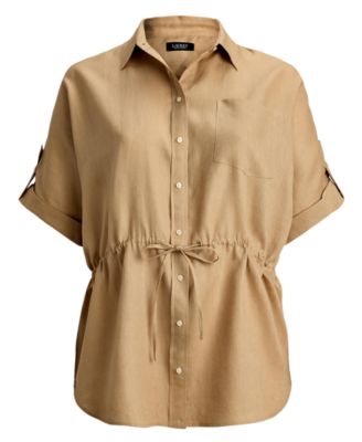 Plus Size Roll-Tab Sleeve Tunic