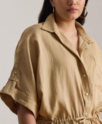 Plus Size Roll-Tab Sleeve Tunic