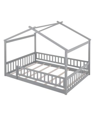 Wood House Bed Fence