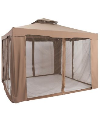 10'x 10' Canopy Gazebo Shelter W/Mosquito Netting Outdoor Patio
