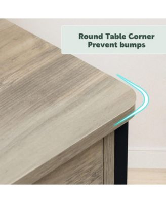 Nightstand with Drawer and Shelf Wood End Table Side Table Beside Table Nightstands for Bedroom Living Room College Dorm