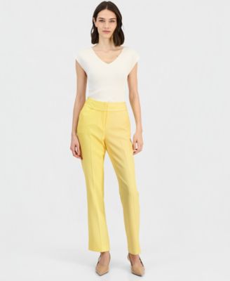 Women's Flat-Front Straight-Leg Pants