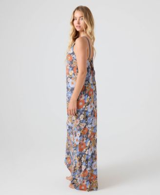 Women's Sunflower Scoop Neck Swim Cover-Up Dress