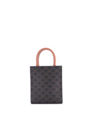Mini Vertical Cabas Tote Triomphe Coated Canvas