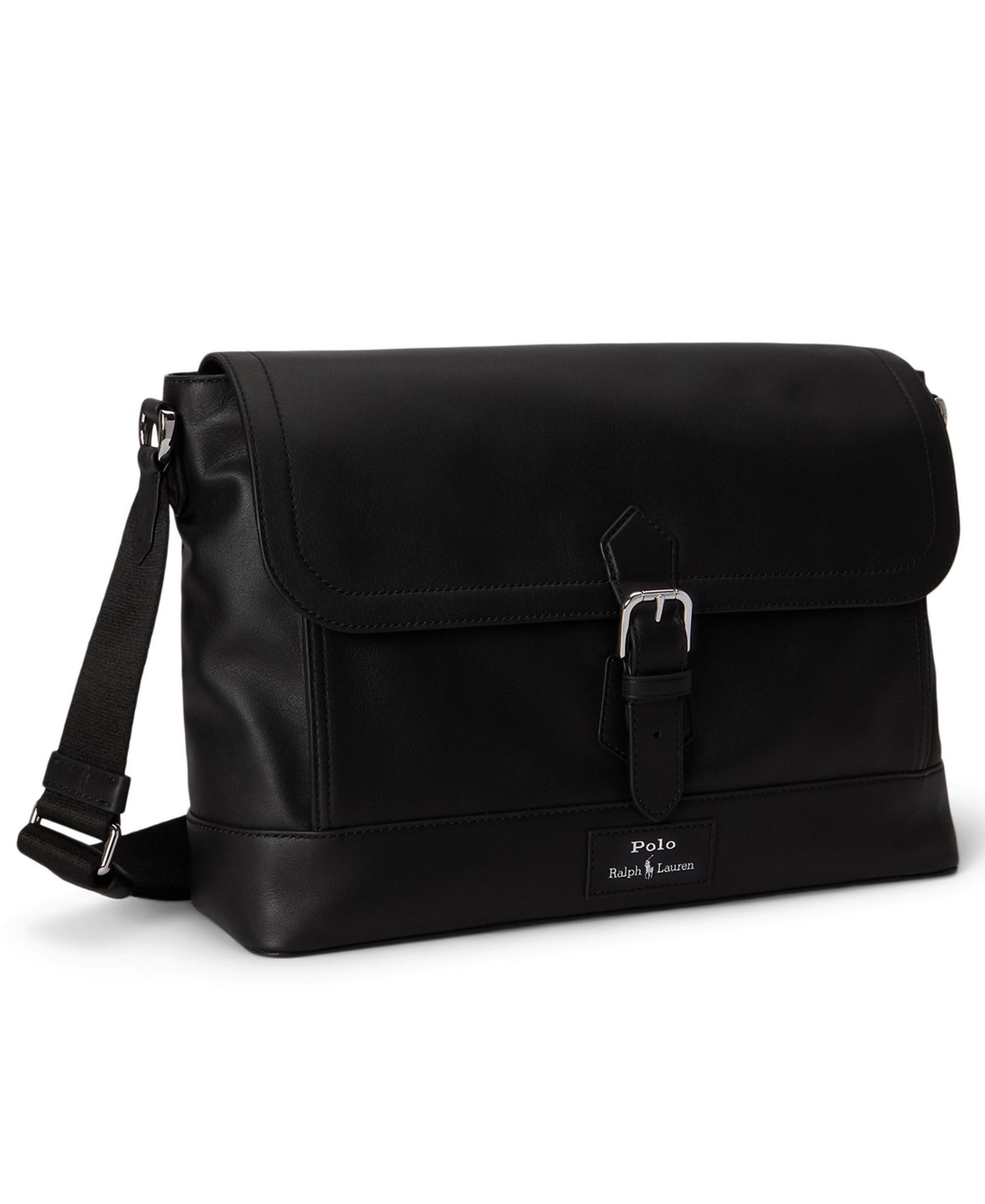 Мужская сумка Polo Ralph Lauren Shoulder Strap Leather, цвет: Чёрный — фото 4